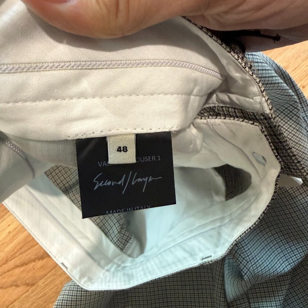Second Layer Valluco Houndstooth Wool Trousers Mu… - image 9